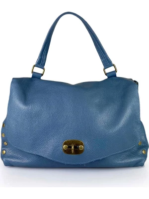 ORE10 Skórzana torebka "Arancia" w kolorze niebieskim - 32 x 27 x 15 cm rozmiar: onesize
