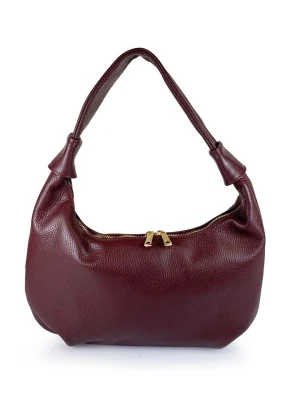 ORE10 Skórzana torebka "Brasi" w kolorze bordowym - 38 x 21 x 4 cm rozmiar: onesize