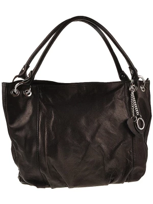 ORE10 Skórzana torebka "Carre" w kolorze czarnym - 45 x 30 x 14 cm rozmiar: onesize