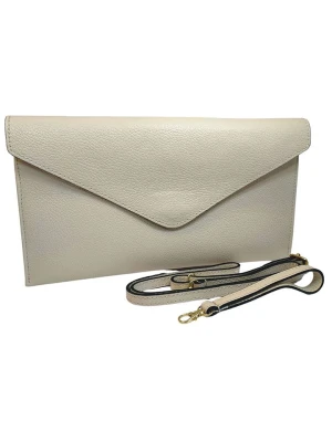 ORE10 Skórzana torebka "Moiso" w kolorze kremowym - 31 x 16 x 0,8 cm rozmiar: onesize