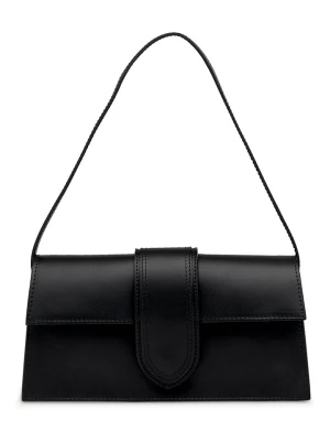 ORE10 Skórzana torebka "Momes" w kolorze czarnym - 22 x 15 x 7 cm rozmiar: onesize