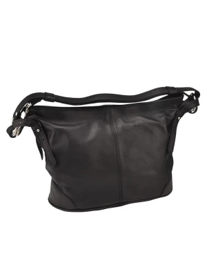 ORE10 Skórzana torebka "Roers" w kolorze czarnym - 34 x 24 x 12 cm rozmiar: onesize