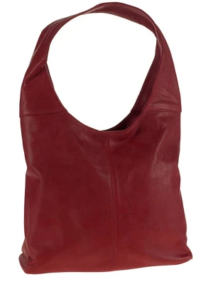 ORE10 Skórzana torebka "Vercelli" w kolorze bordowym - 40 x 30 x 14 cm rozmiar: onesize