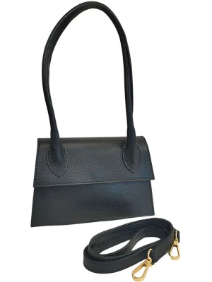 ORE10 Skórzana torebka w kolorze czarnym - 26 x 13 x 7 cm rozmiar: onesize