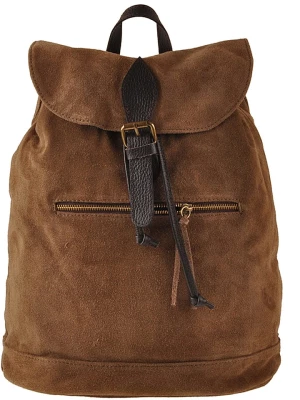 ORE10 Skórzany plecak "Chiny" w kolorze brązowym - 38 x 40 x 17 cm rozmiar: onesize