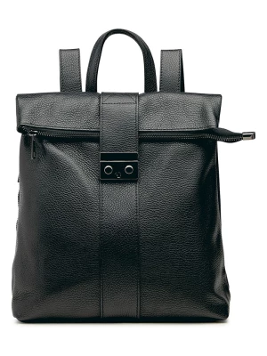 ORE10 Skórzany plecak "Estro" w kolorze czarnym - 33 x 38 x 14 cm rozmiar: onesize