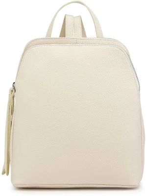 ORE10 Skórzany plecak "Olow" w kolorze białym - 30 x 33 x 16 cm rozmiar: onesize