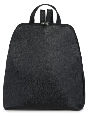 ORE10 Skórzany plecak "Olow" w kolorze czarnym - 30 x 33 x 16 cm rozmiar: onesize