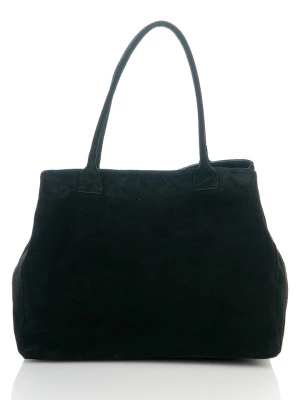 ORE10 Skórzany shopper bag "Plaso" w kolorze czarnym - 41 x 28 x 7 cm rozmiar: onesize