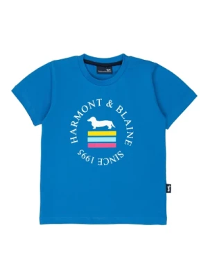 Organiczna Bawełna T-shirt z Nadrukiem Harmont & Blaine