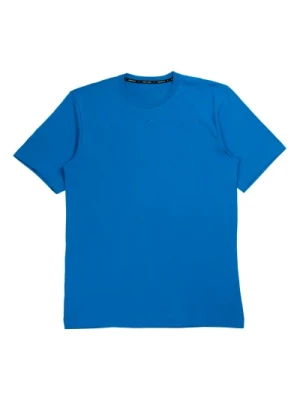 Organiczny bawełniany niebieski T-shirt Marine Serre