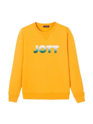 Organiczny Bawełniany Sweter z Logo - Żółty Jott