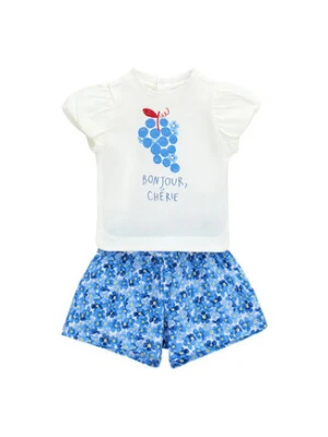 Original Marines Komplet t-shirt i spodenki DFP7037BF Biały Regular Fit