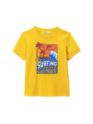 Original Marines T-Shirt DFP2211CM Żółty Regular Fit