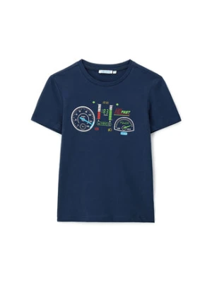 Original Marines T-Shirt DFP2249CM Granatowy Regular Fit