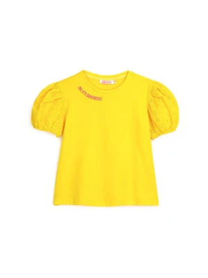 Original Marines T-Shirt DFP3191CF Żółty Regular Fit