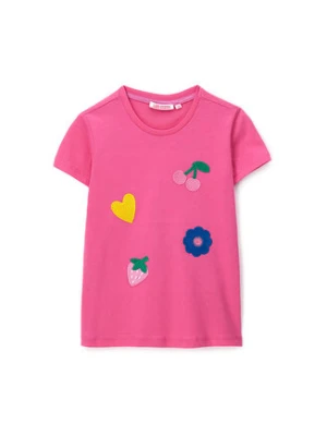 Original Marines T-Shirt DFP3192CF Różowy Regular Fit