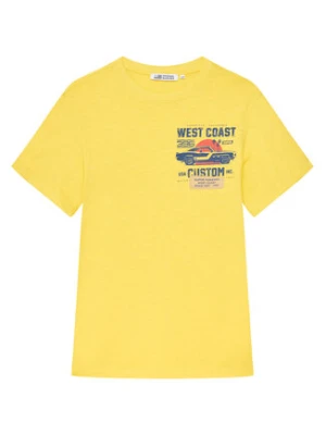 Original Marines T-Shirt DFP4204YM Żółty Regular Fit