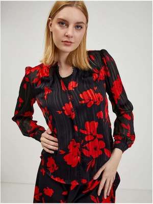 orsay Bluzka w kolorze czarno-czerwonym rozmiar: 38