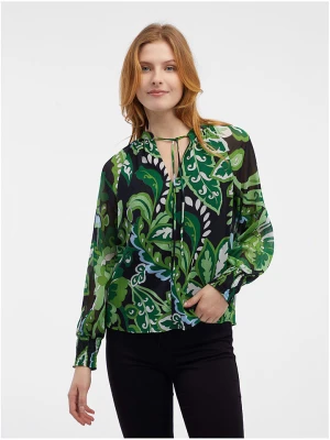 orsay Bluzka w kolorze zielono-czarnym rozmiar: 34