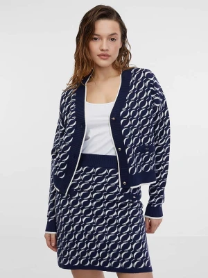 orsay Kardigan w kolorze granatowo-białym rozmiar: L