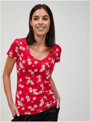 orsay Koszulka w kolorze czerwono-białym rozmiar: L