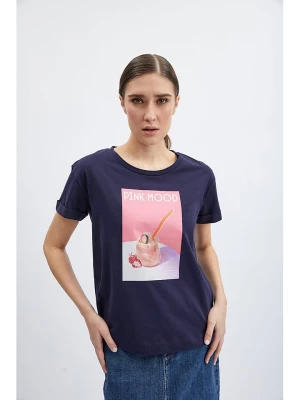 orsay Koszulka w kolorze granatowo-jasnoróżowym rozmiar: L