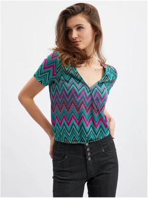 orsay Koszulka w kolorze turkusowo-różowym rozmiar: M