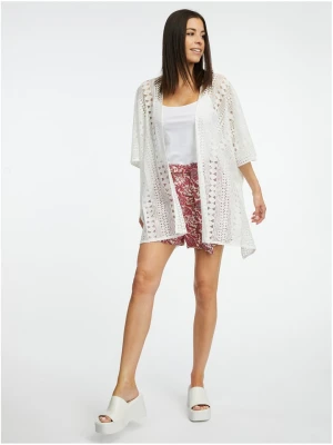 orsay Ponczo w kolorze kremowym rozmiar: onesize