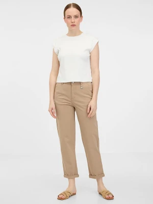 orsay Spodnie chino w kolorze jasnobrązowym rozmiar: 38