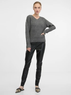 orsay Spodnie w kolorze czarnym ze skóry syntetycznej rozmiar: 38