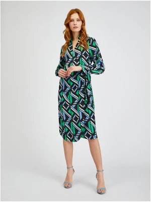 orsay Sukienka w kolorze czarno-zielono-błękitnym rozmiar: 40