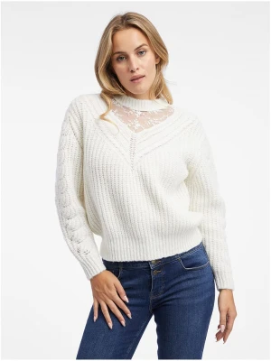 orsay Sweter w kolorze białym rozmiar: L