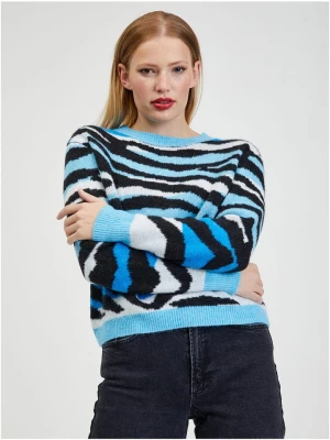 orsay Sweter w kolorze niebiesko-czarnym rozmiar: S