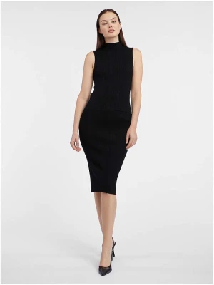 orsay Top dzianinowy w kolorze czarnym rozmiar: L