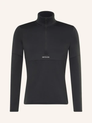 Ortovox Midlayer Light Zip Neck schwarz CZARNY