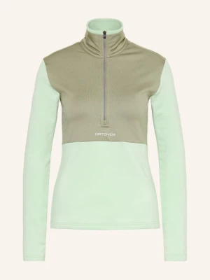Ortovox Sweter Typu Troyer Z Polaru Fleece Light Zip Neck gruen