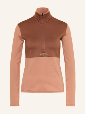 Ortovox Sweter Typu Troyer Z Polaru Fleece Light Zip Neck rosa