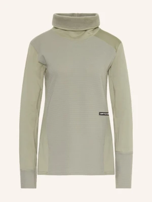 Ortovox Sweter Z Polaru Fleece Cord Z Wełną Merynosową gruen ZIELONY