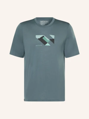 Ortovox T-Shirt 140 Cool Landscape Z Wełną Merynosową blau