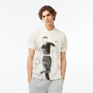 Oryginalna koszulka polo Lacoste L.12.12 René z nadrukiem