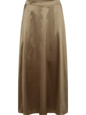 Orzechowa Spódnica Midi - Ponadczasowy Design, Uniwersalny Krój Co'Couture