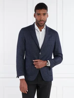 Oscar Jacobson Jedwabna marynarka Ferry Patch Soft | Regular Fit | z dodatkiem wełny