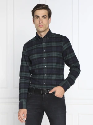 Oscar Jacobson Koszula Brushed | Slim Fit czarny