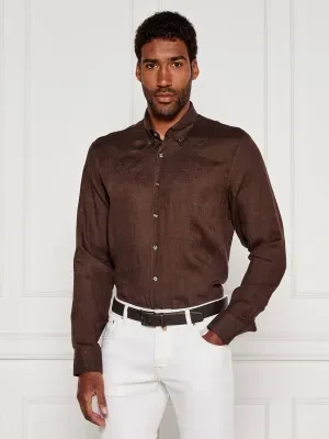 Oscar Jacobson Lniana koszula | Regular Fit