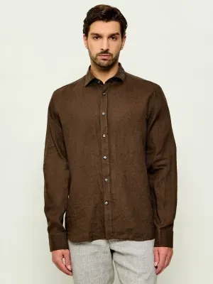 Oscar Jacobson Lniana koszula | Regular Fit