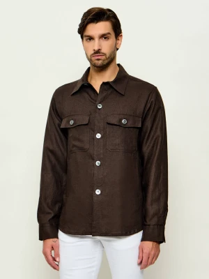 Oscar Jacobson Lniana kurtka Maverick | Regular Fit