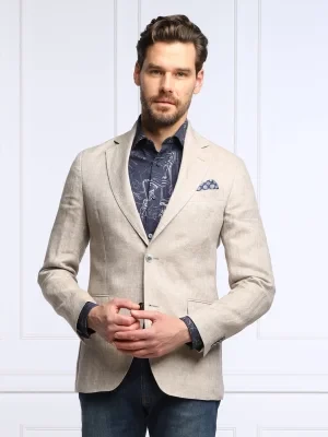 Oscar Jacobson Lniana marynarka Egel | Slim Fit