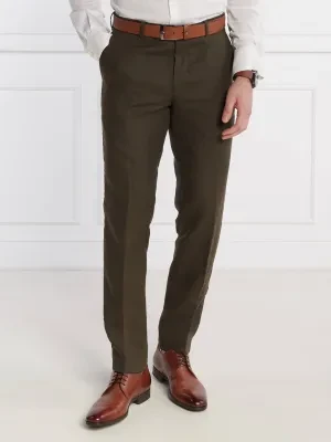 Oscar Jacobson Lniane spodnie Denz | Regular Fit