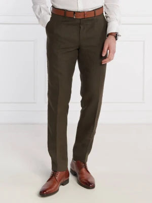 Oscar Jacobson Lniane spodnie Denz | Regular Fit